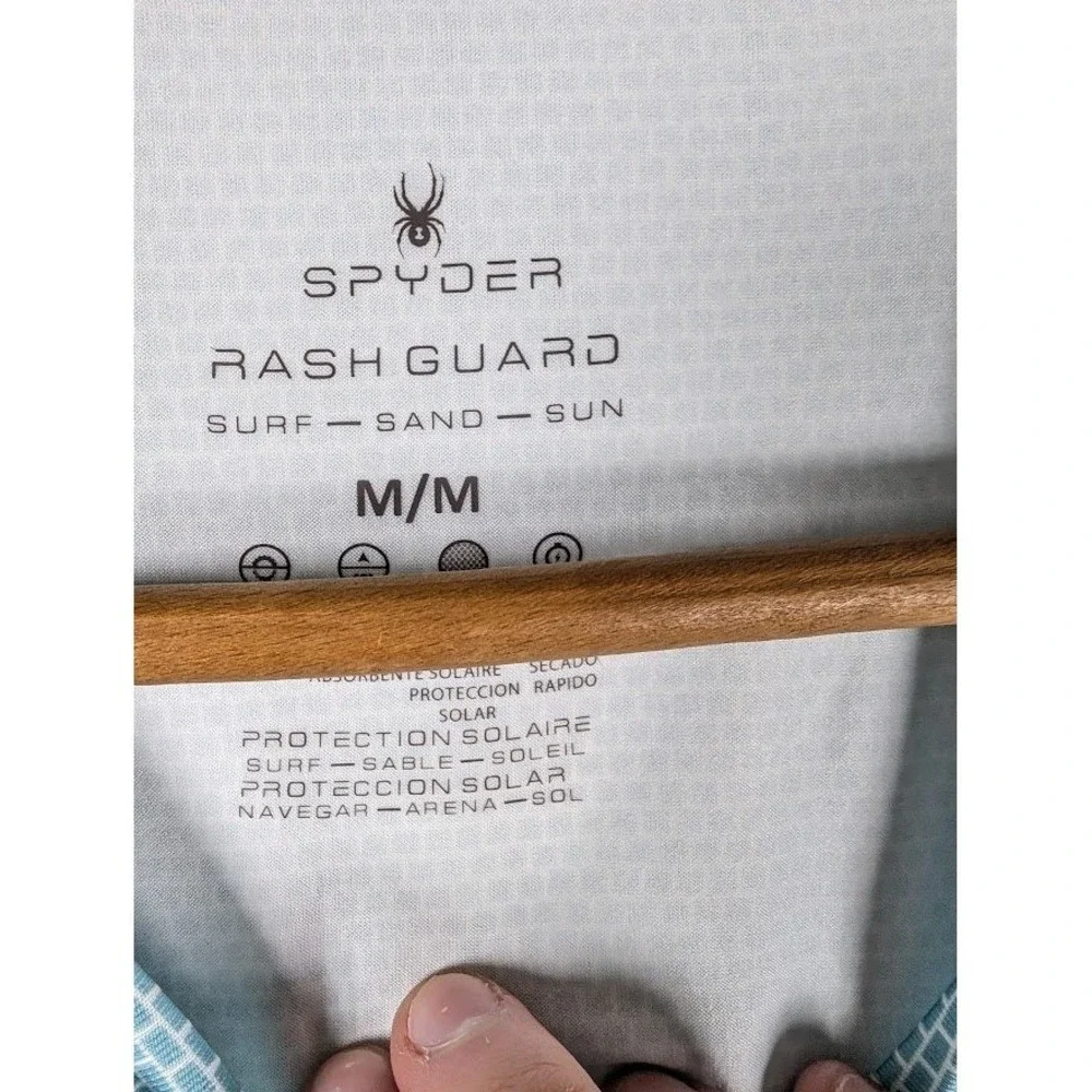 Spyder Men Rash Guard Shirt Size Medium Swim UPF 30+ Outdoors Surf Quick Dry NEW
